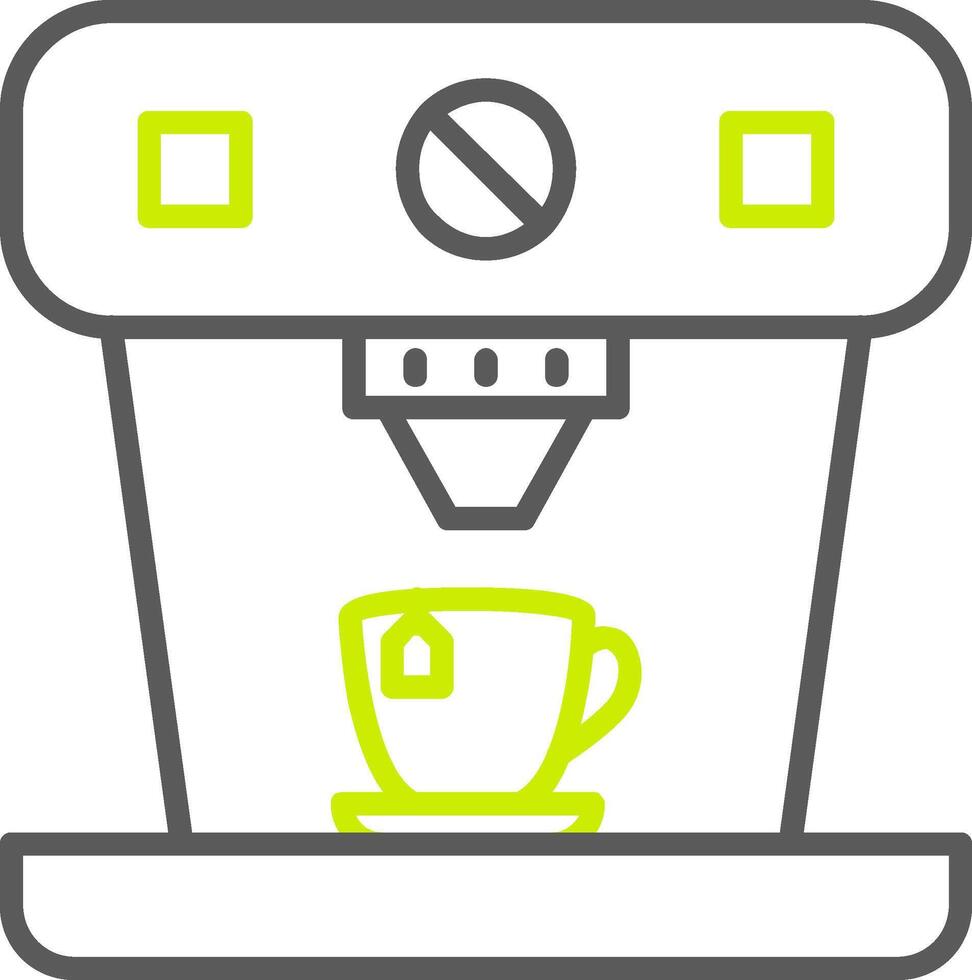 Coffee Machine Line Two Color Icon vector