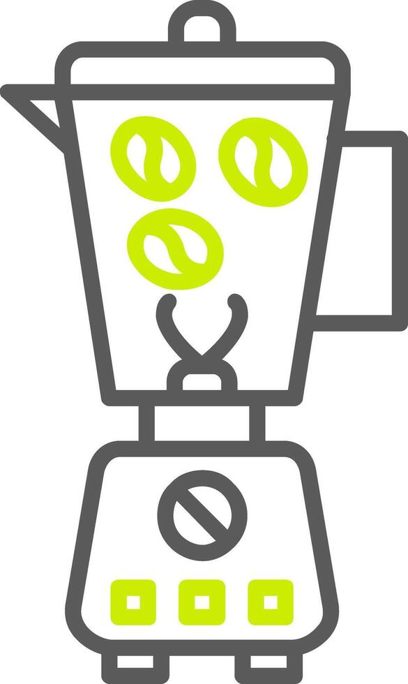 Coffee Grinder Line Two Color Icon vector