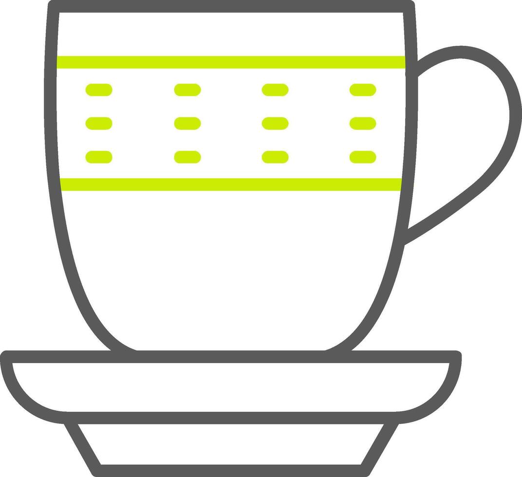 Cup Line Two Color Icon vector