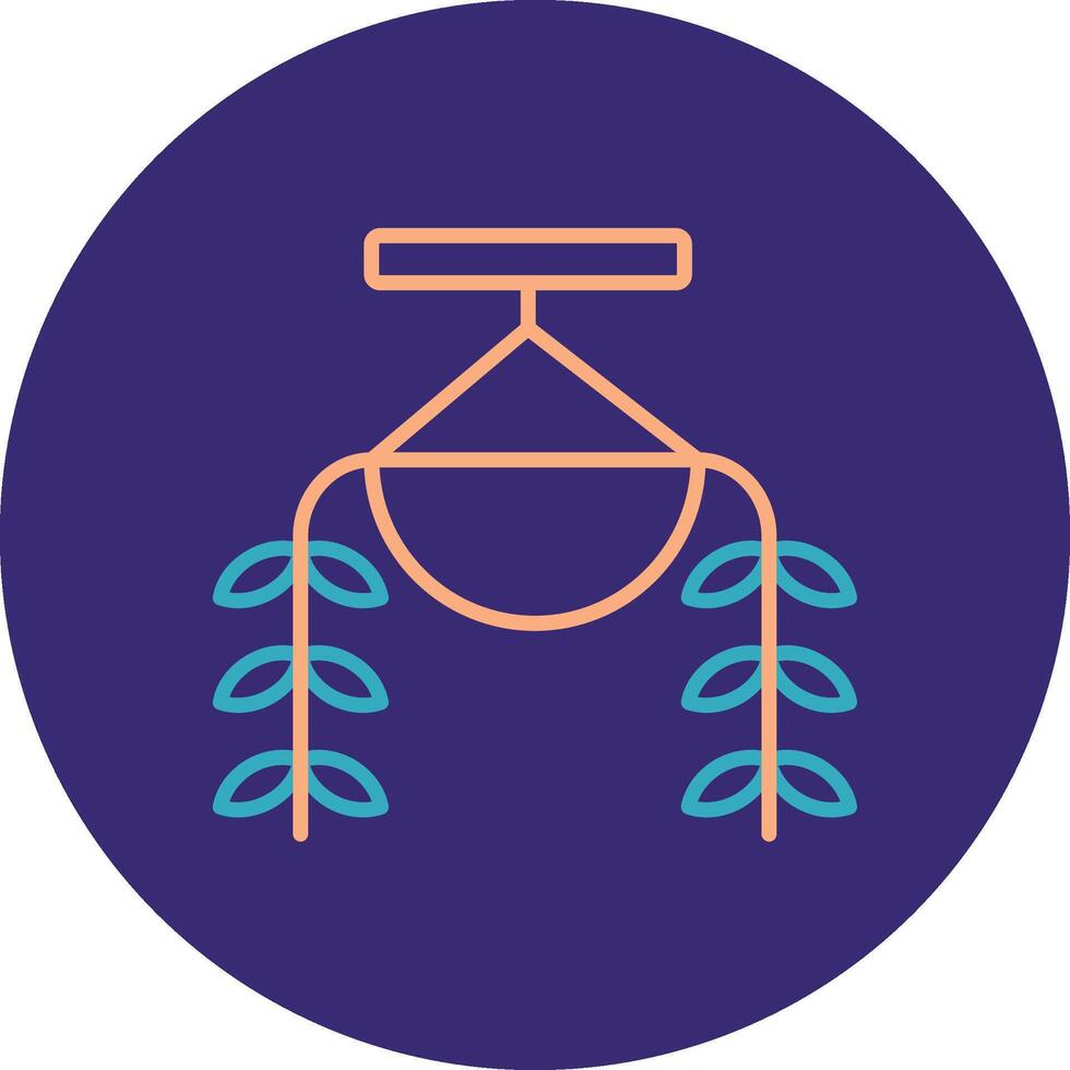 Burros Tail Line Two Color Circle Icon vector