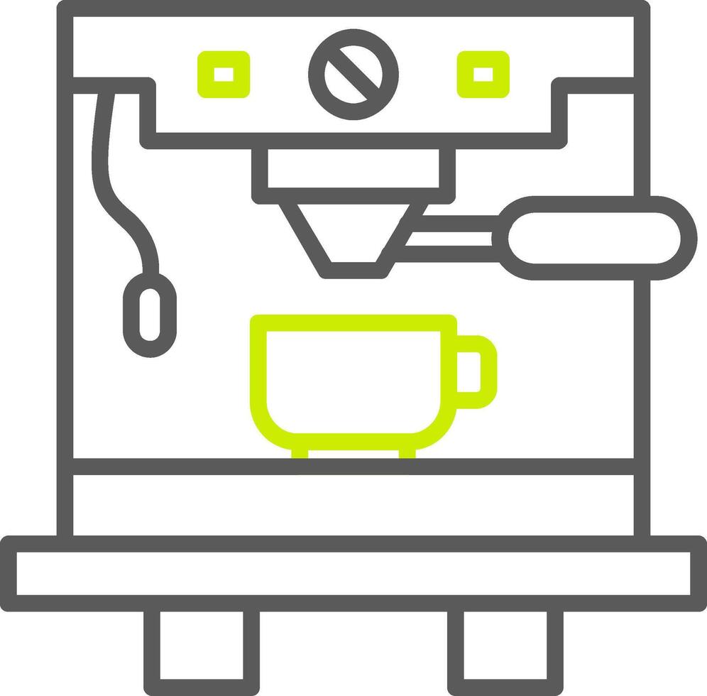 Coffee Machine Line Two Color Icon vector