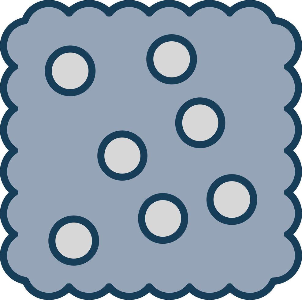 Cracker Line Filled Grey Icon vector