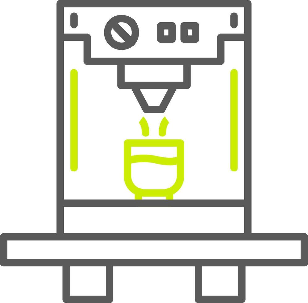 Coffee Machine Line Two Color Icon vector