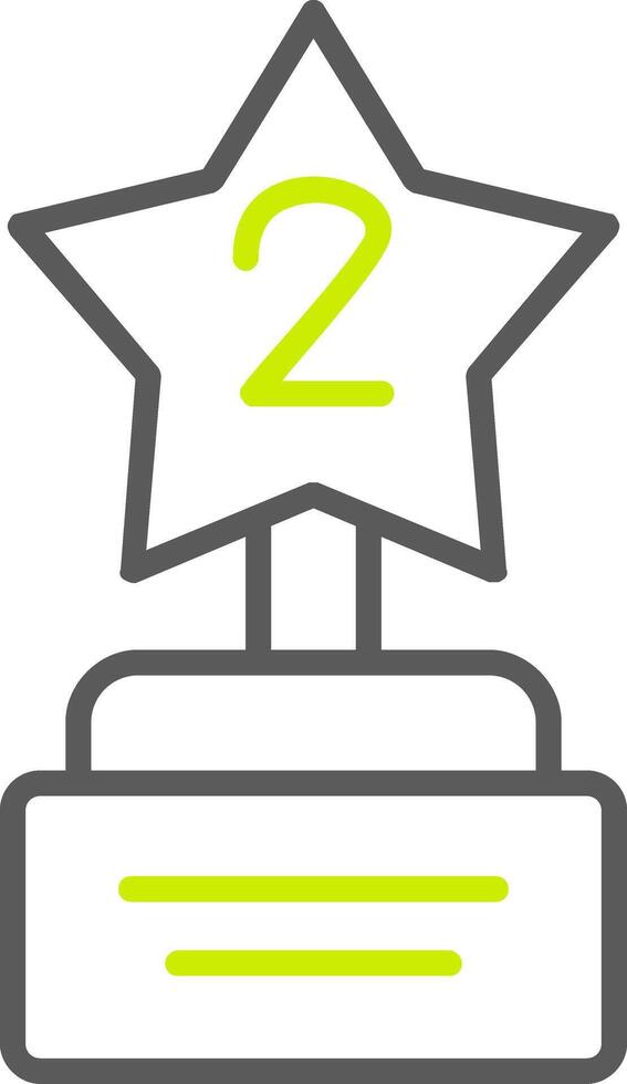 Star Line Two Color Icon vector
