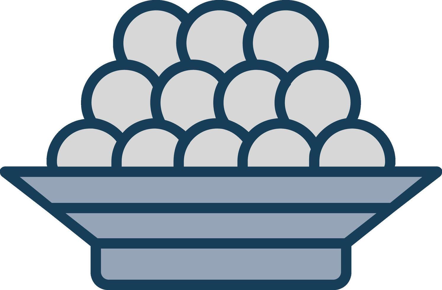 Caviar Line Filled Grey Icon vector