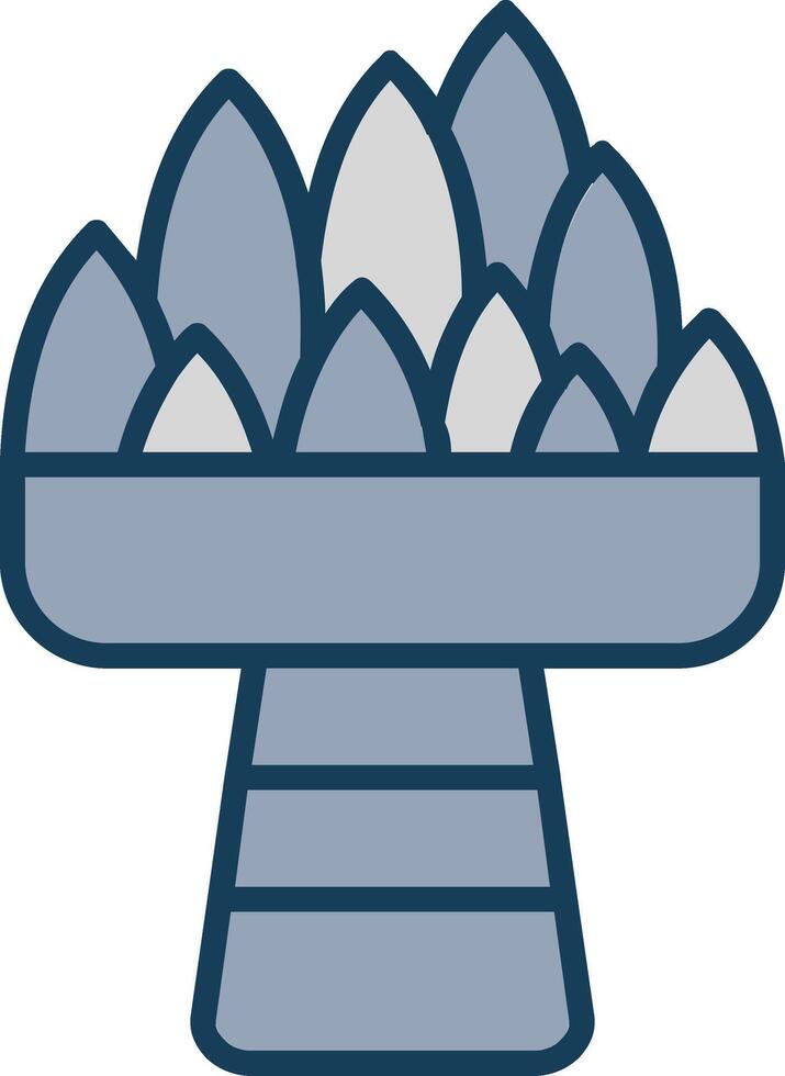 Artichoke Line Filled Grey Icon vector