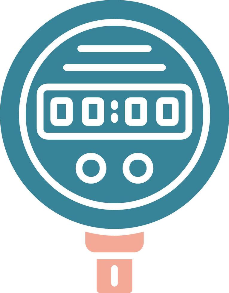 Pressure Gauge Glyph Two Color Icon vector