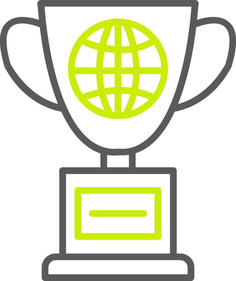 World Line Two Color Icon vector