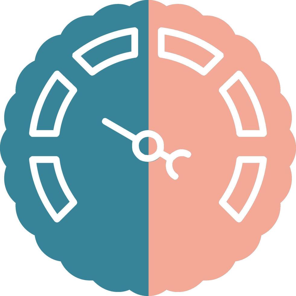 Gauge Glyph Two Color Icon vector