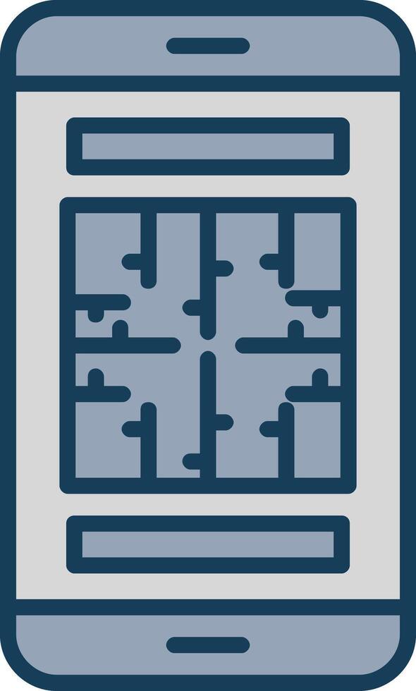 Maze Line Filled Grey Icon vector