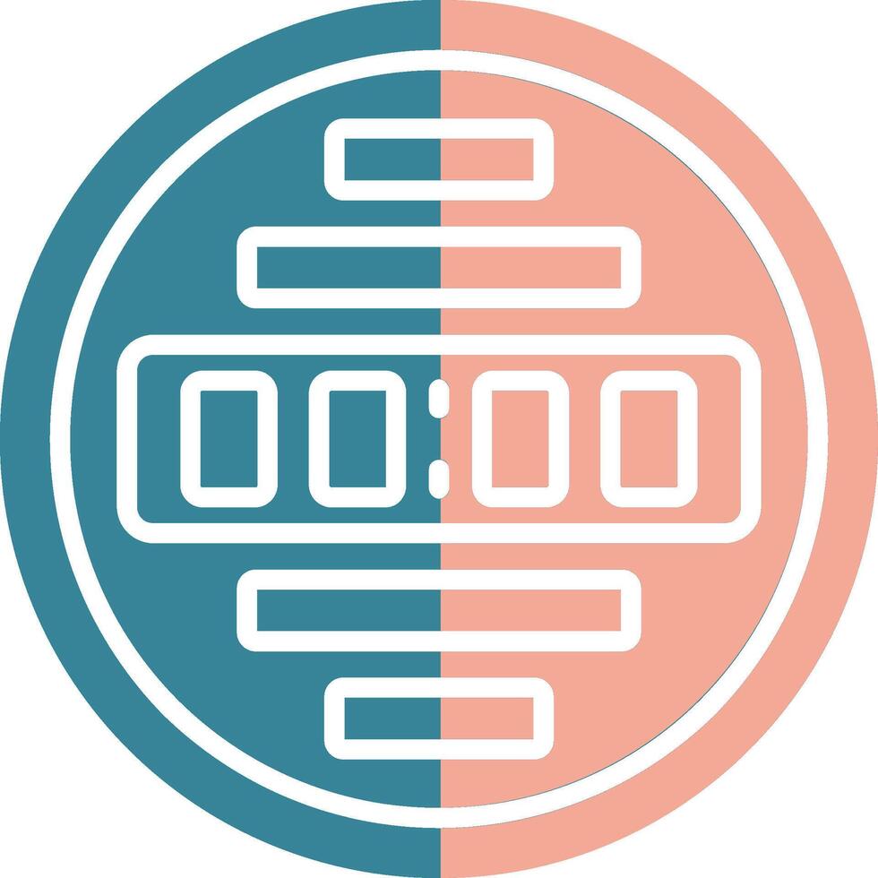 Gauge Glyph Two Color Icon vector