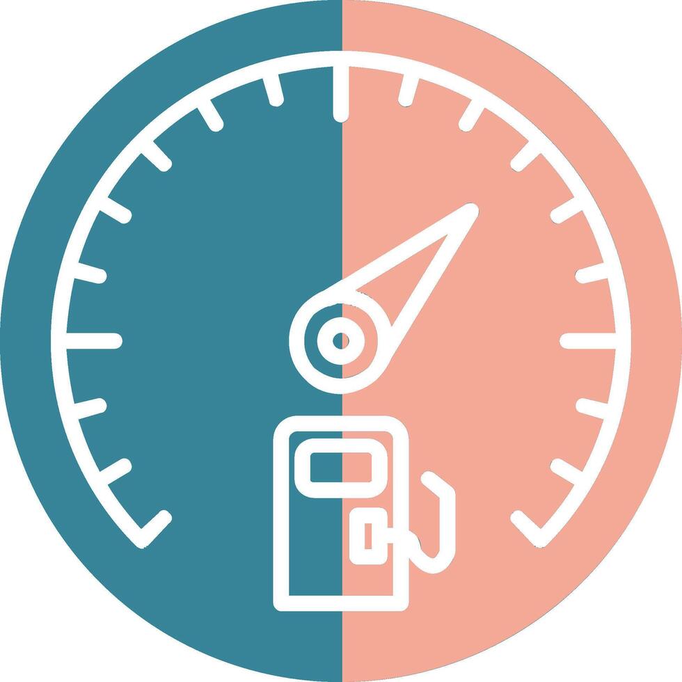 Gauge Glyph Two Color Icon vector