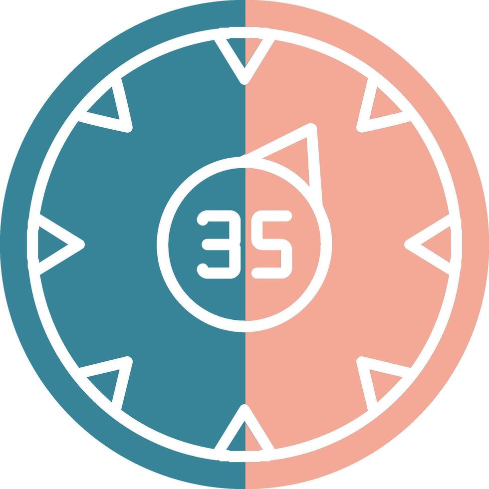 Gauge Glyph Two Color Icon vector