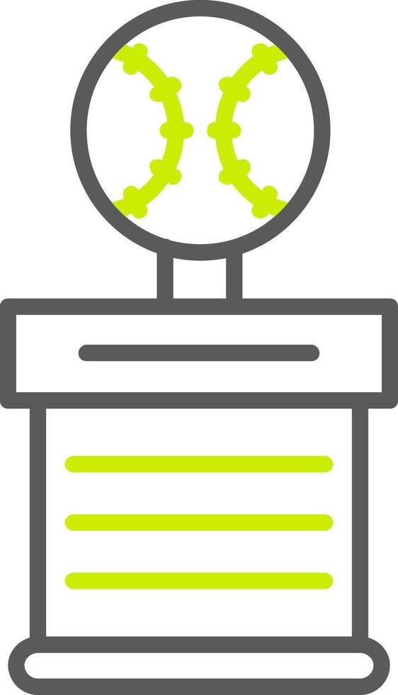 Baseball Line Two Color Icon vector