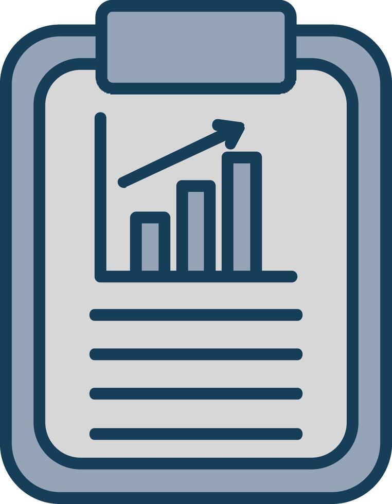 Analytics Line Filled Grey Icon vector