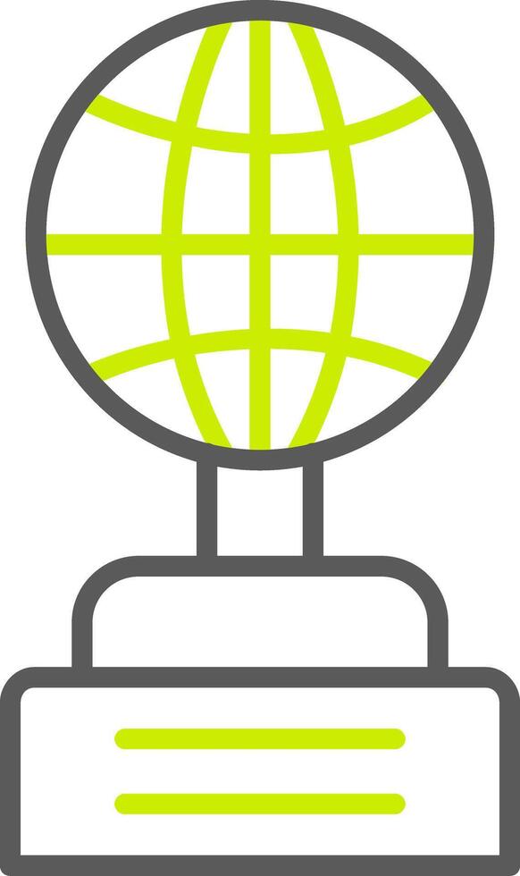 Globe Line Two Color Icon vector