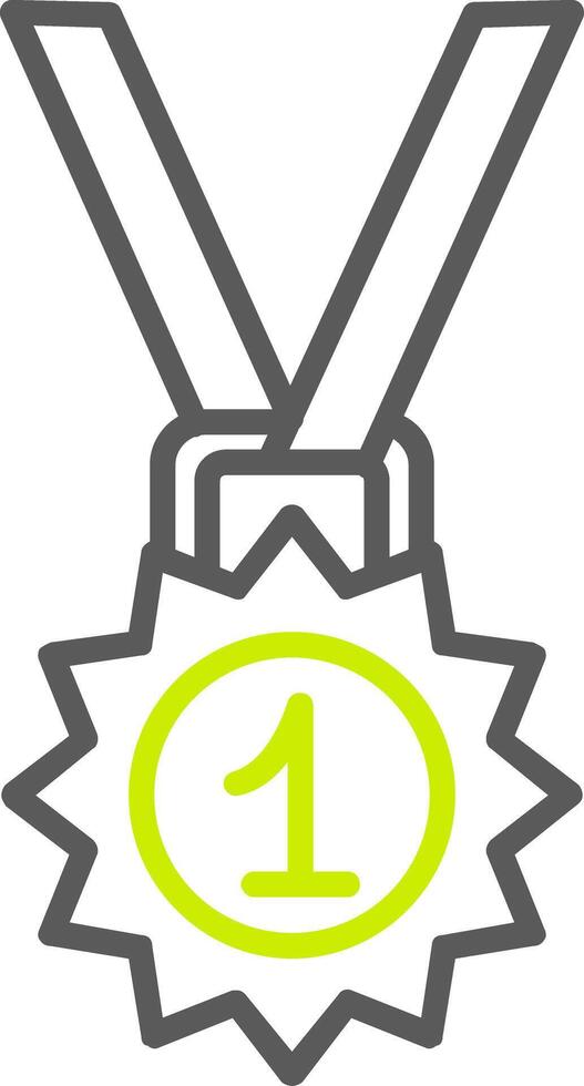 Medal Line Two Color Icon vector