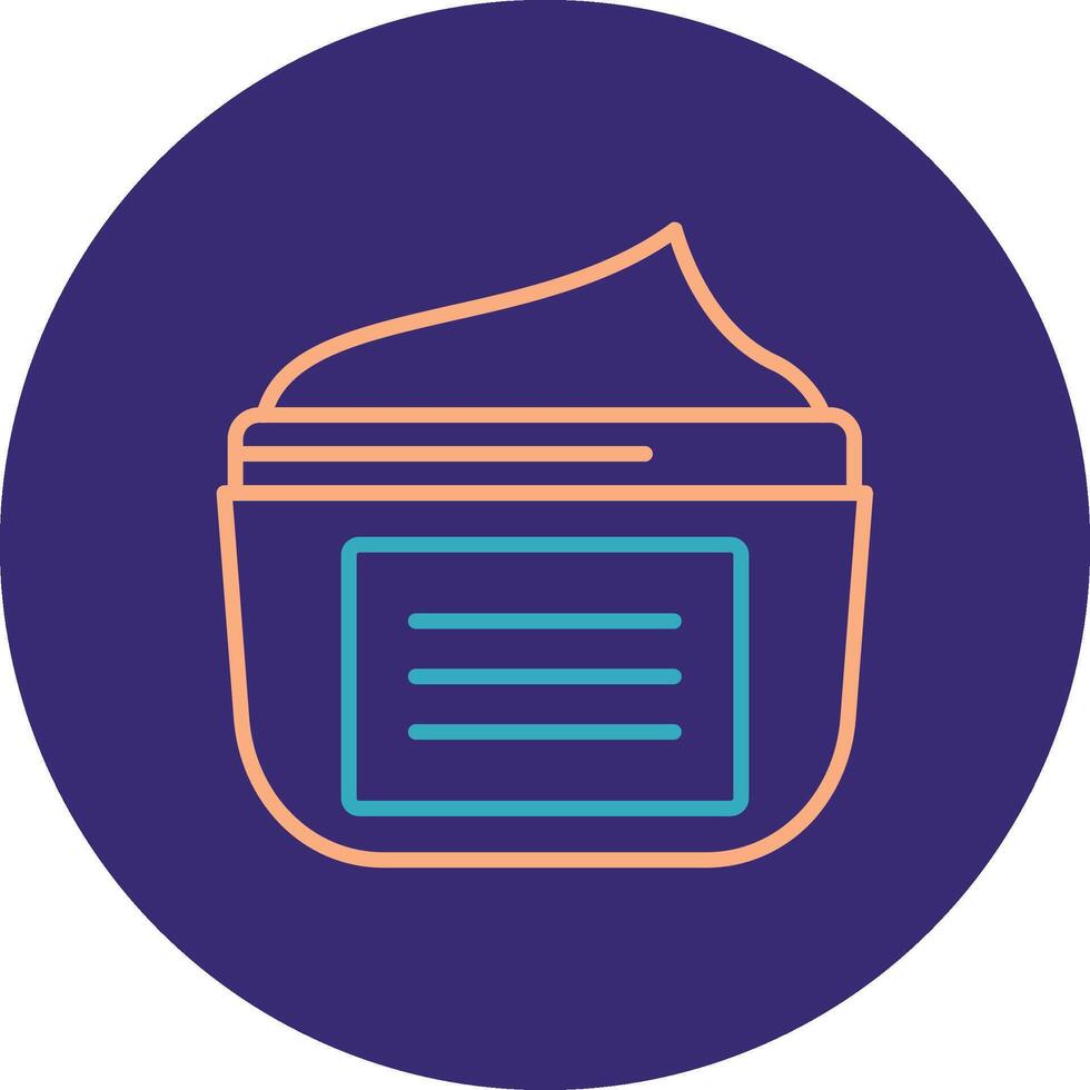 Moisturizer Line Two Color Circle Icon vector