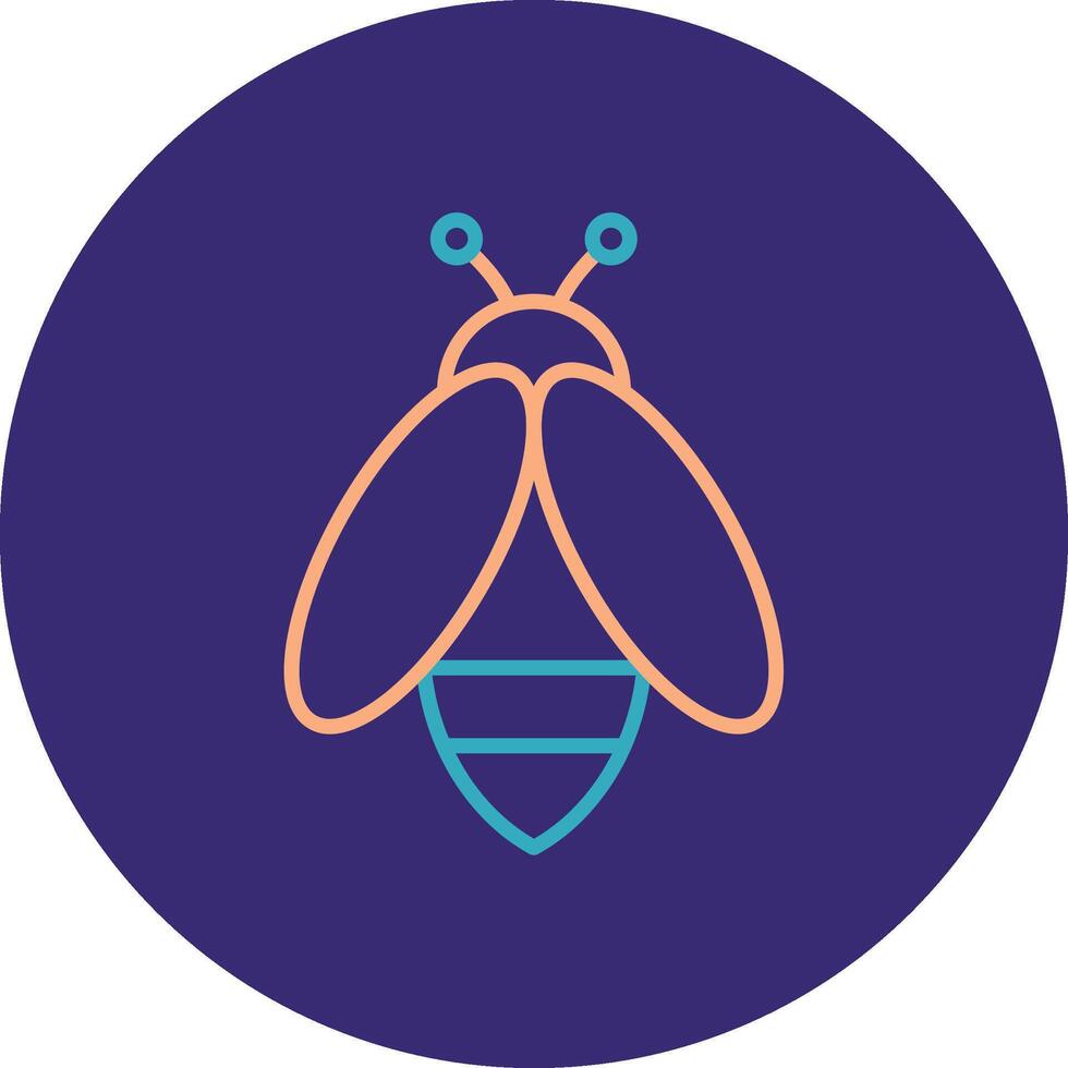 Bee Line Two Color Circle Icon vector