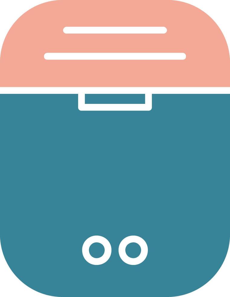 Earbuds Glyph Two Color Icon vector