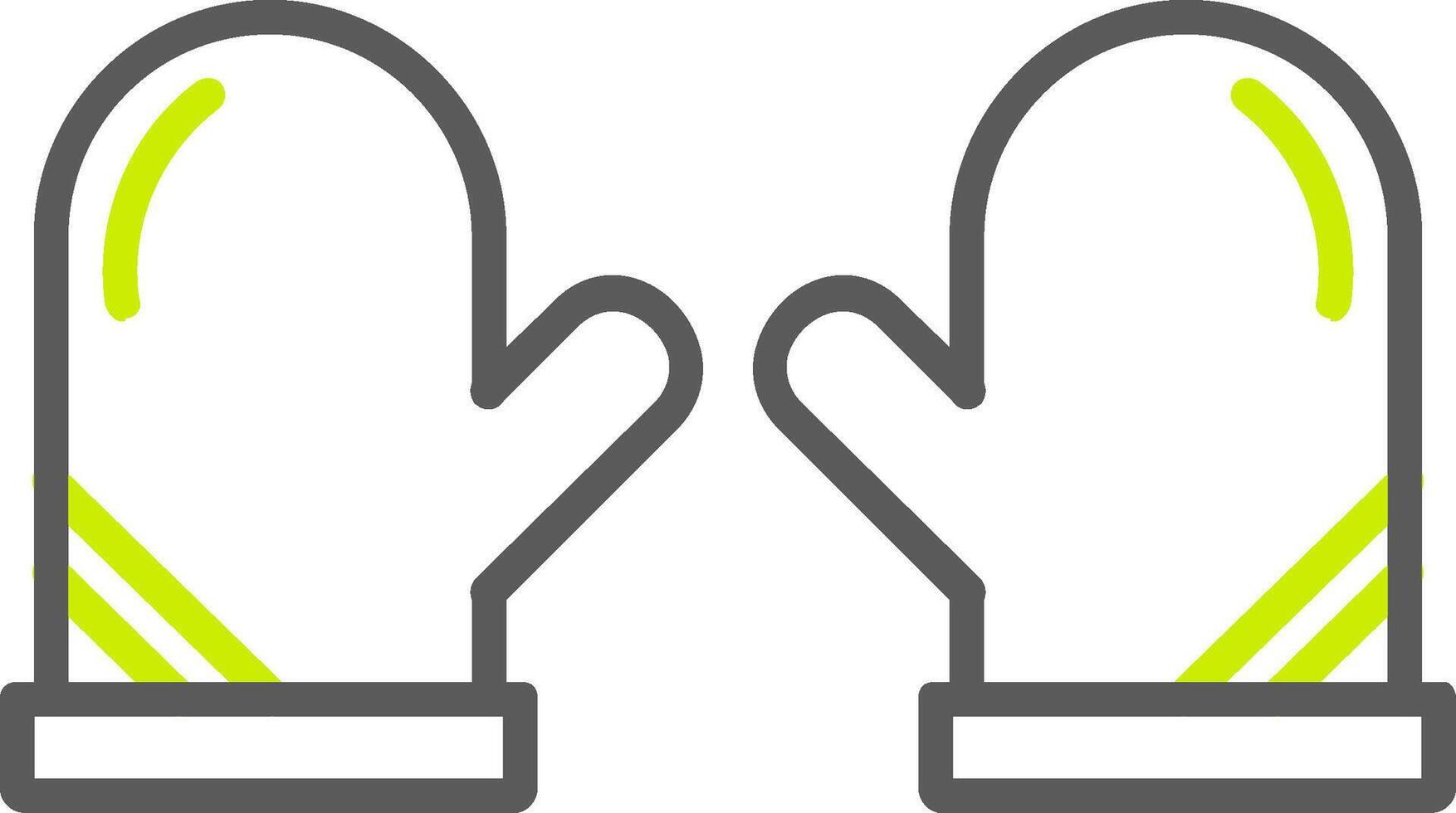 Oven Mitts Line Two Color Icon vector