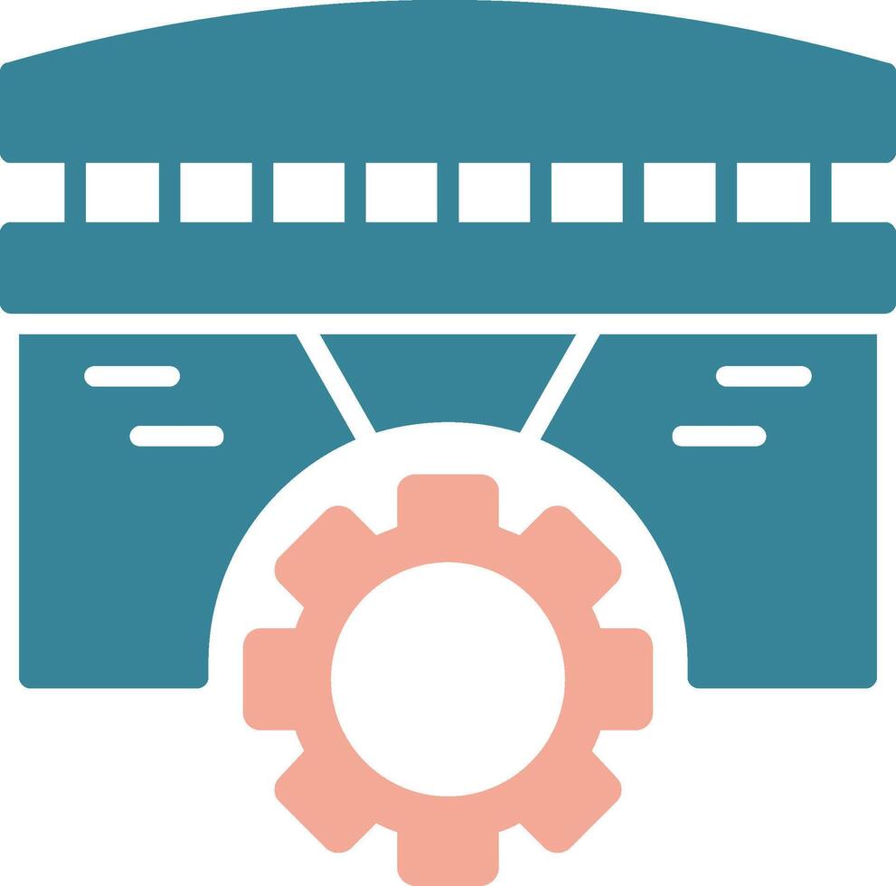 Bridge Glyph Two Color Icon vector