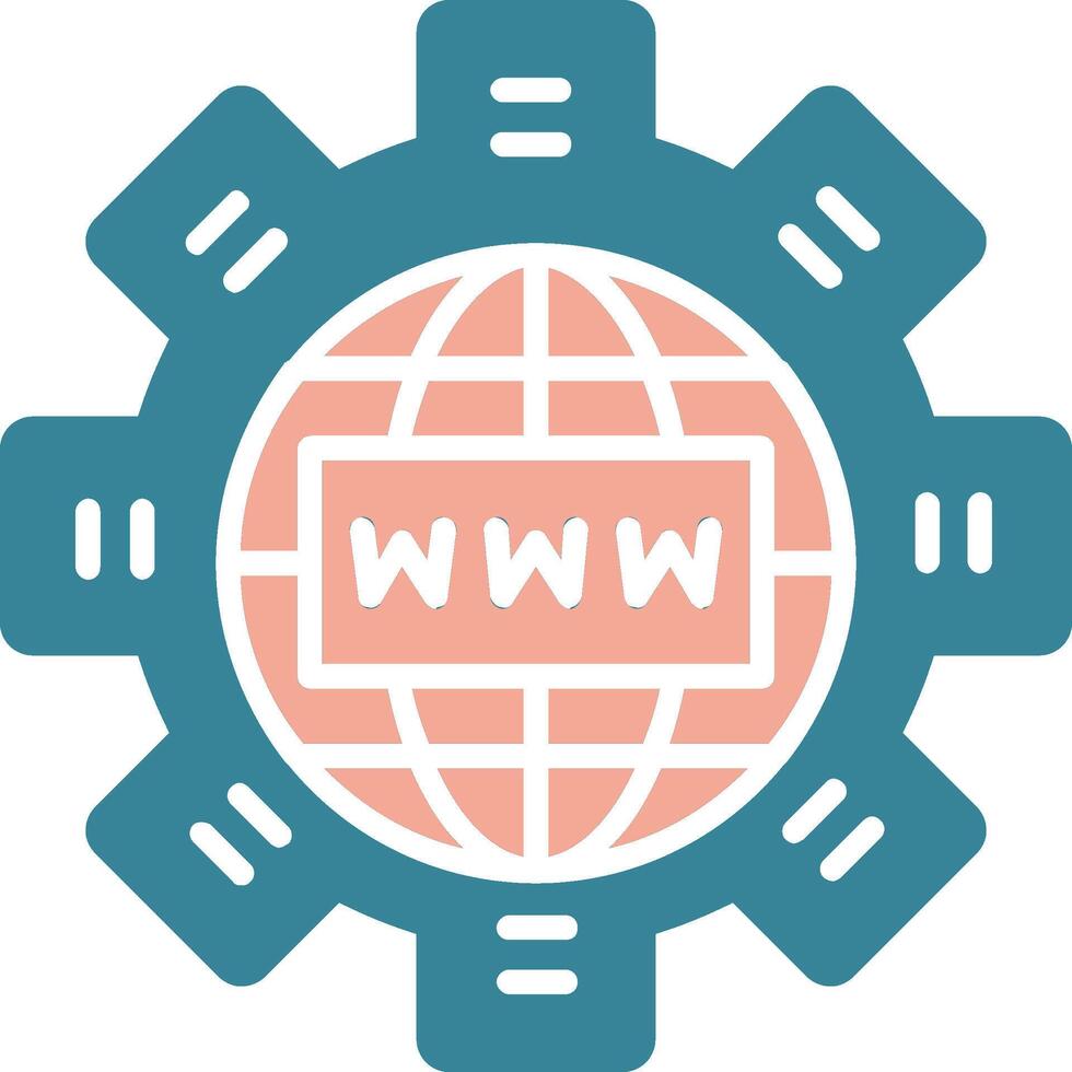 Internet Glyph Two Color Icon vector