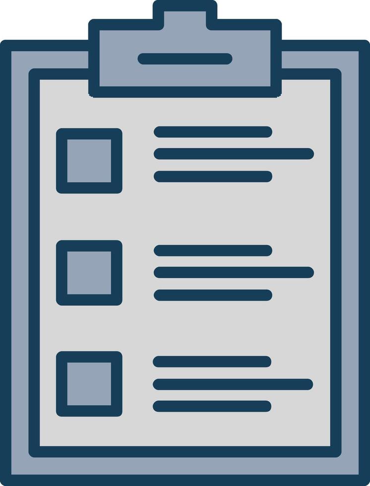 Clipboard Line Filled Grey Icon vector