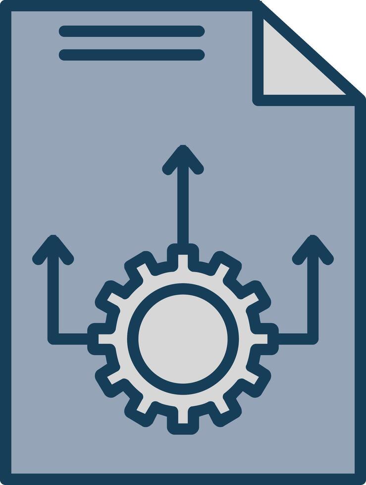 Workflow Line Filled Grey Icon vector