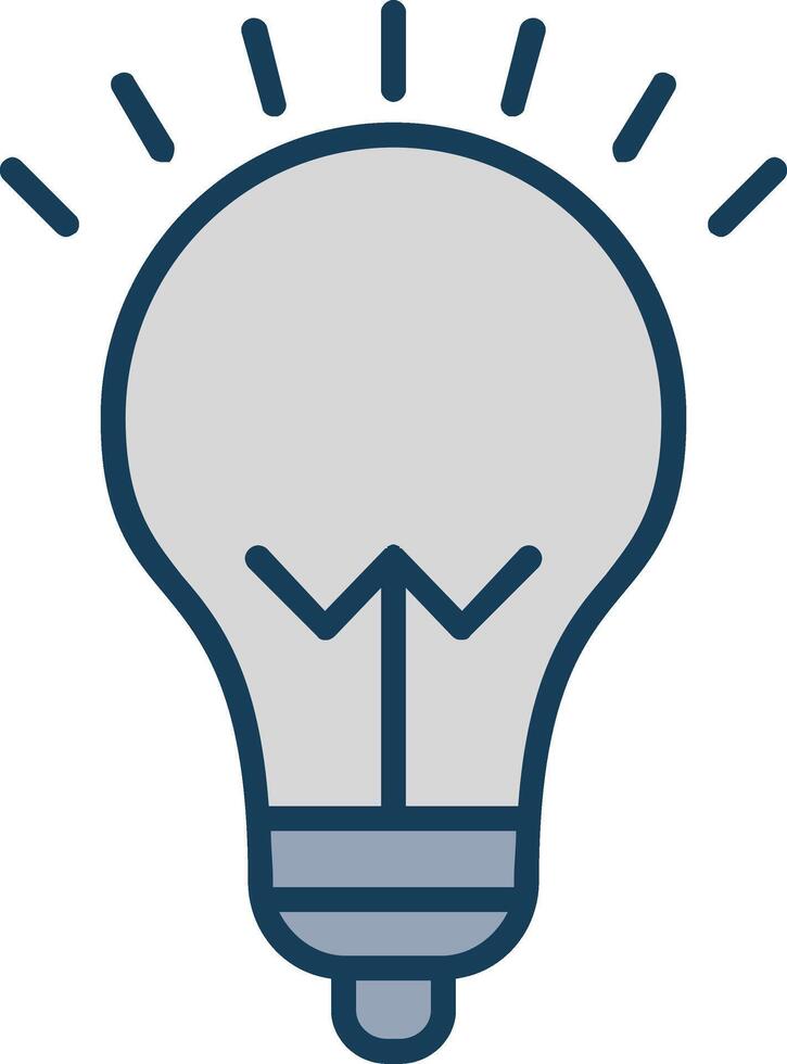 Idea Line Filled Grey Icon vector