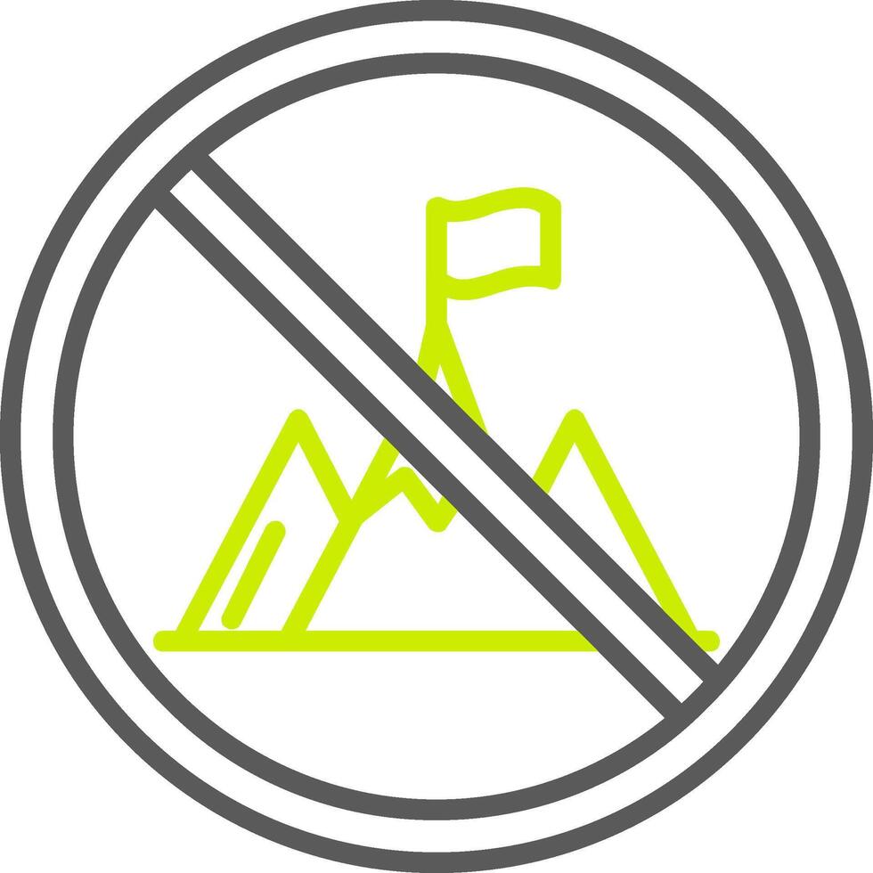 Prohibited Sign Line Two Color Icon vector