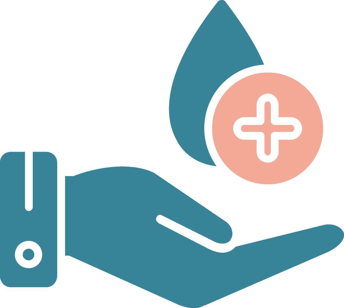 Donate Blood Glyph Two Color Icon vector