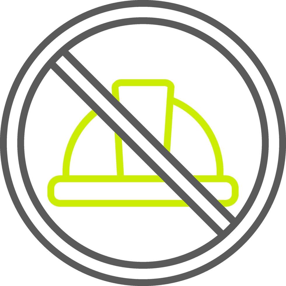 Prohibited Sign Line Two Color Icon vector