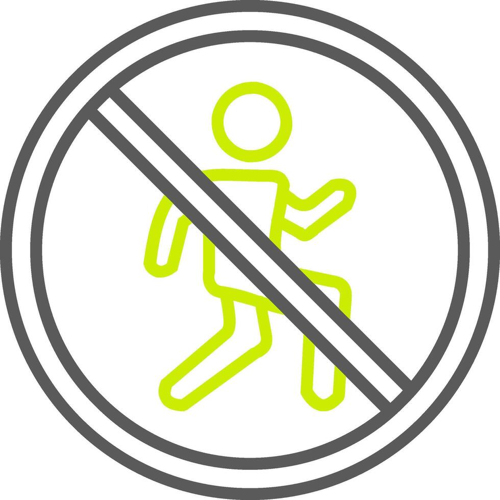 Prohibited Sign Line Two Color Icon vector