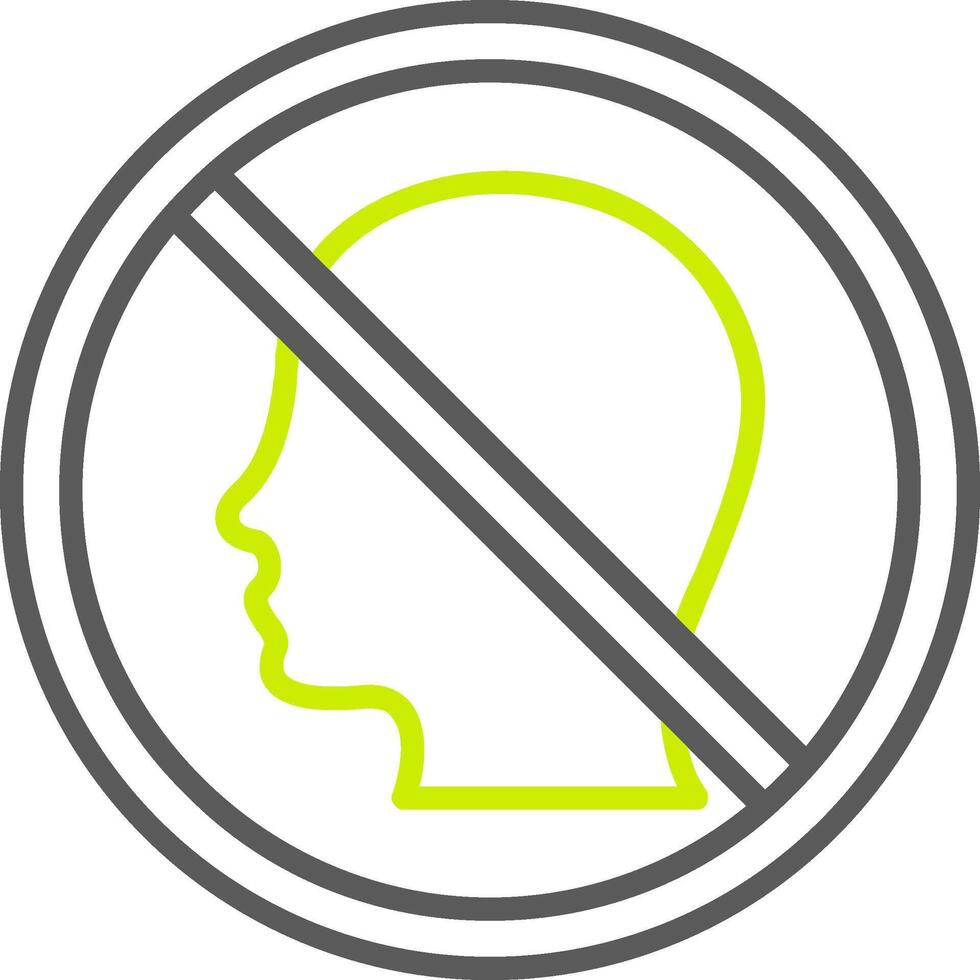 Prohibited Sign Line Two Color Icon vector