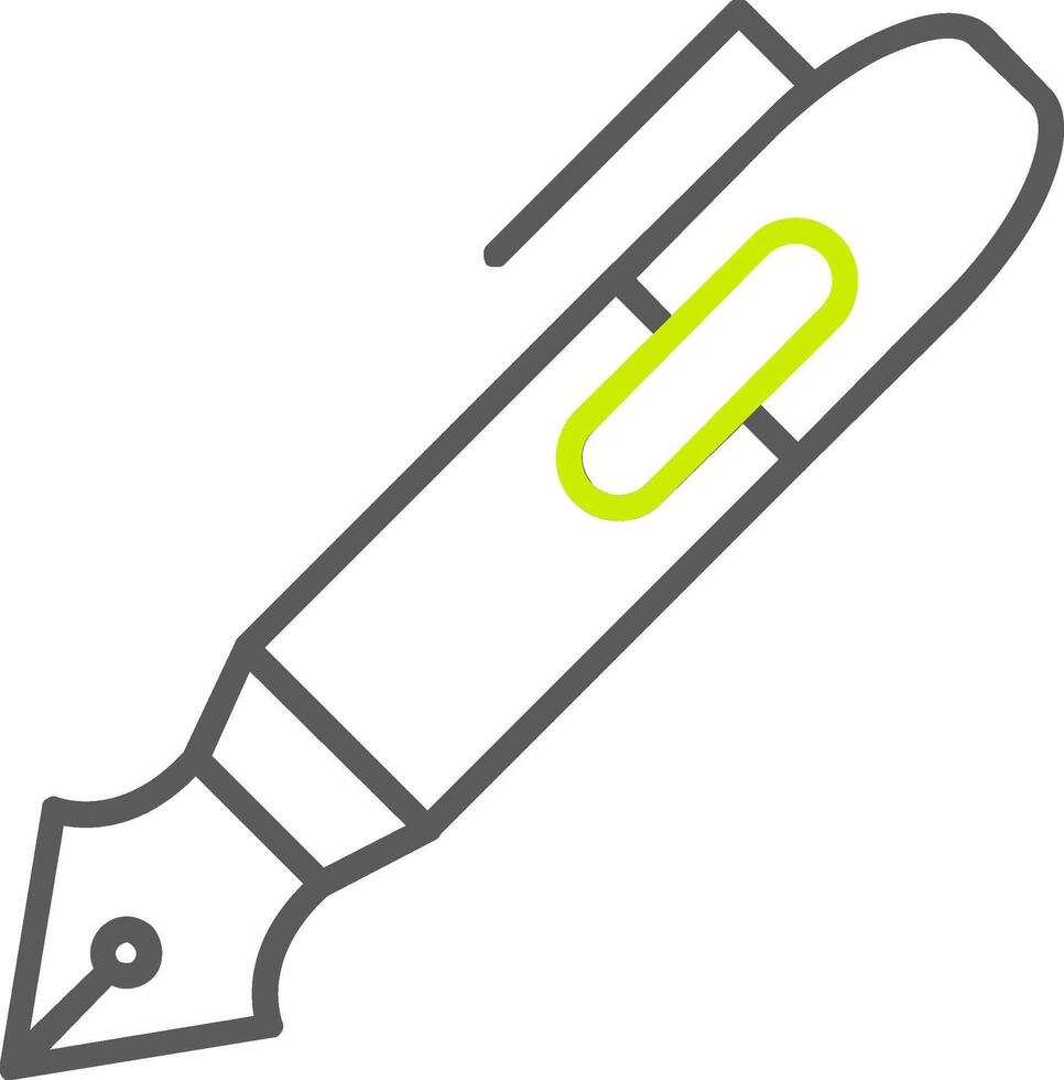 Pen Line Two Color Icon vector