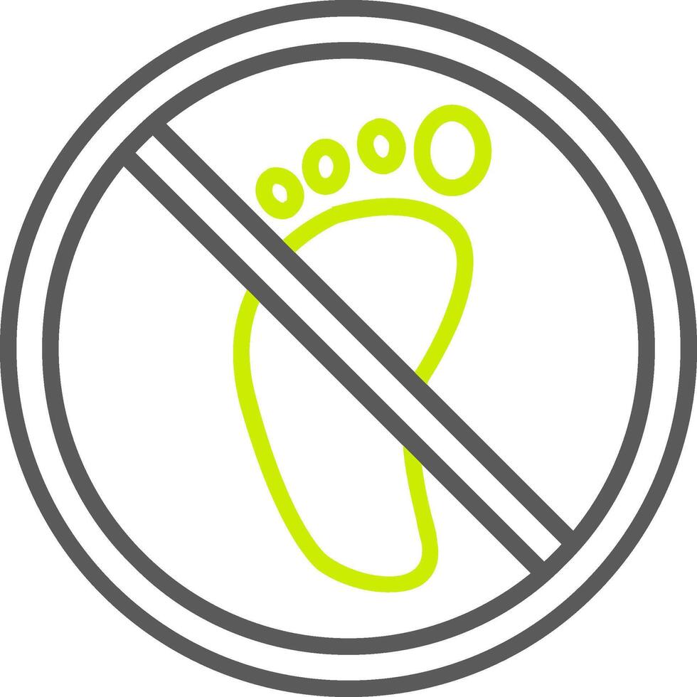 Prohibited Sign Line Two Color Icon vector