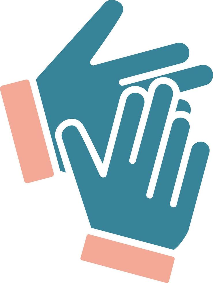 Clapping Glyph Two Color Icon vector