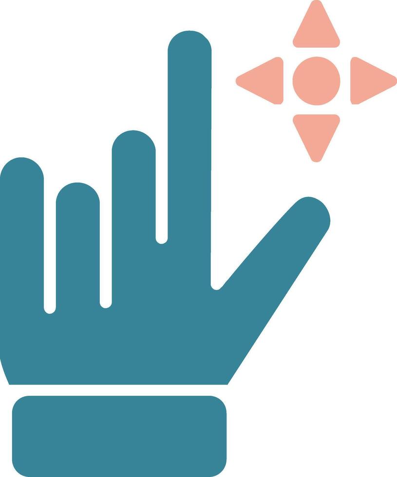 Drag Glyph Two Color Icon vector