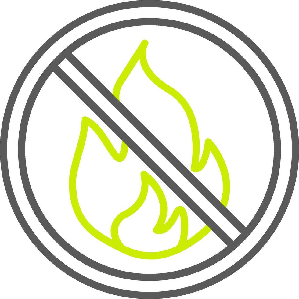 Prohibited Sign Line Two Color Icon vector