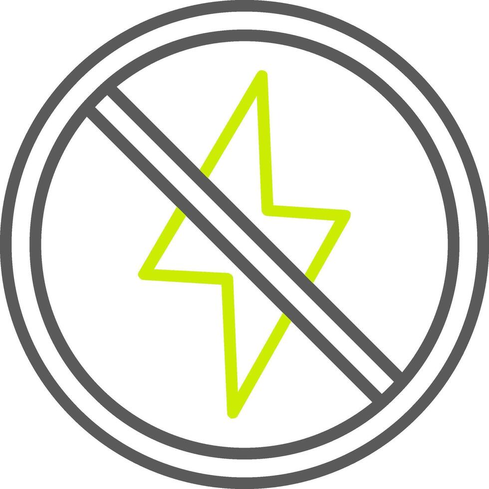 Prohibited Sign Line Two Color Icon vector