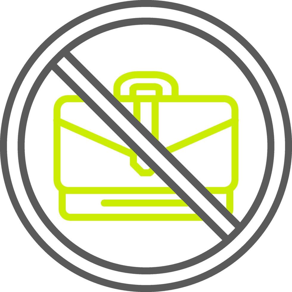 Prohibited Sign Line Two Color Icon vector