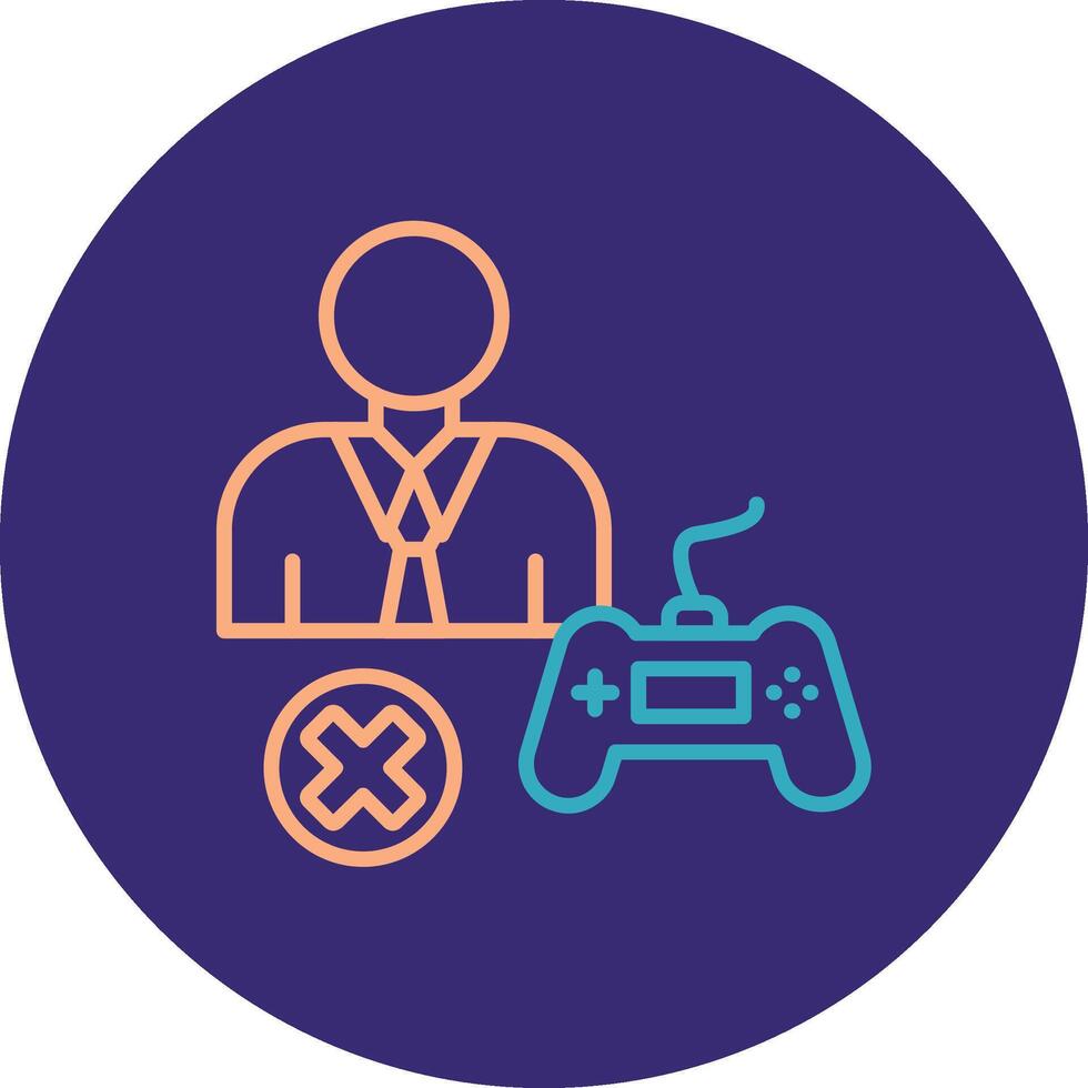 Banned Line Two Color Circle Icon vector