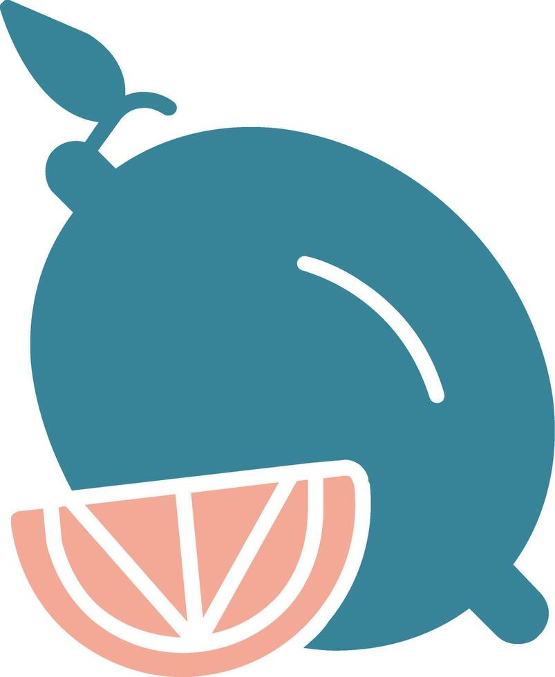 Lemon Glyph Two Color Icon vector
