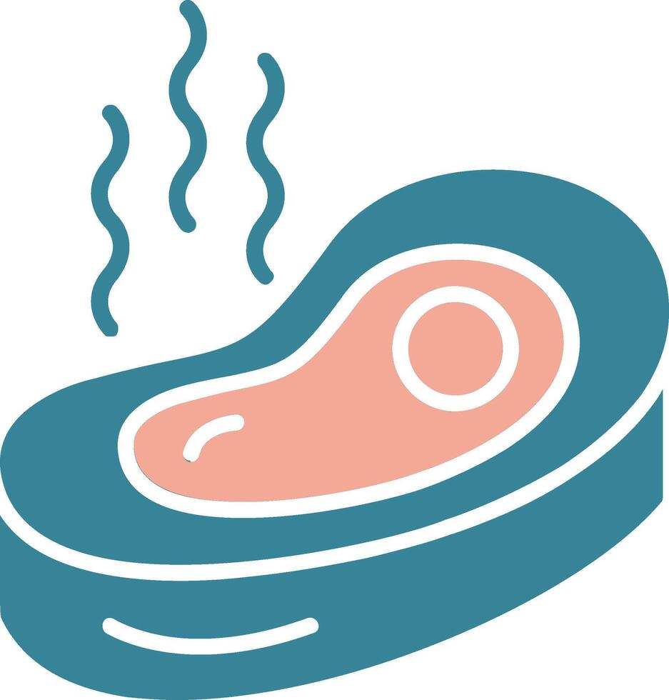 Beef Glyph Two Color Icon vector