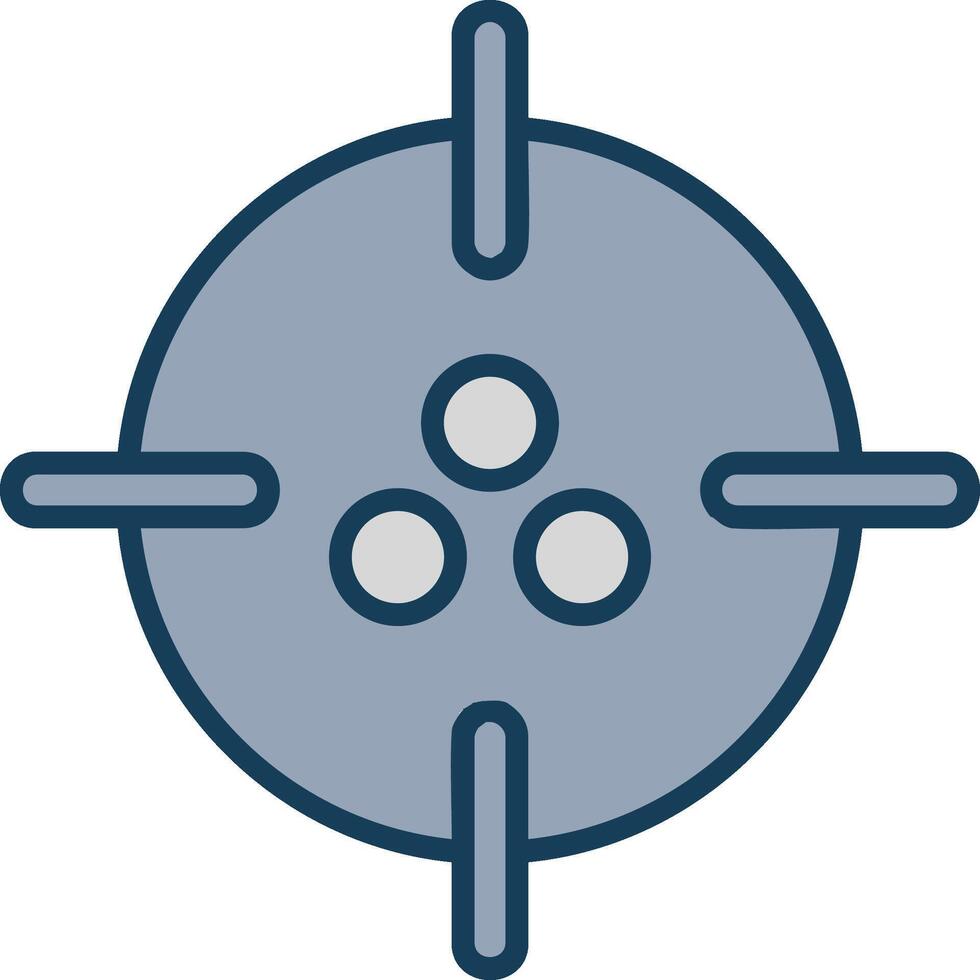 Paintbal Line Filled Grey Icon vector