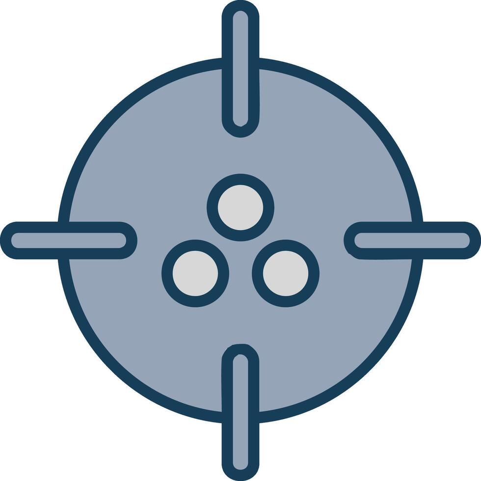 Paintbal Line Filled Grey Icon vector