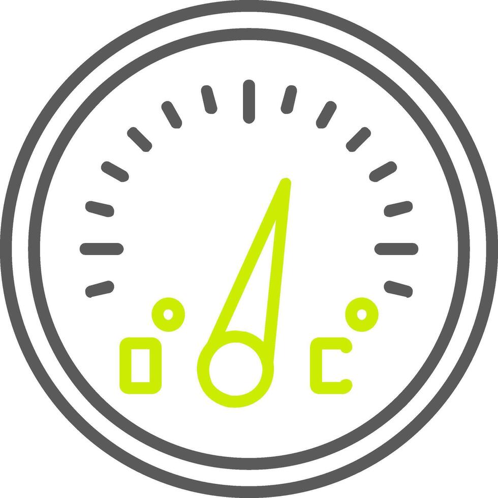 Temperature Reading Line Two Color Icon vector