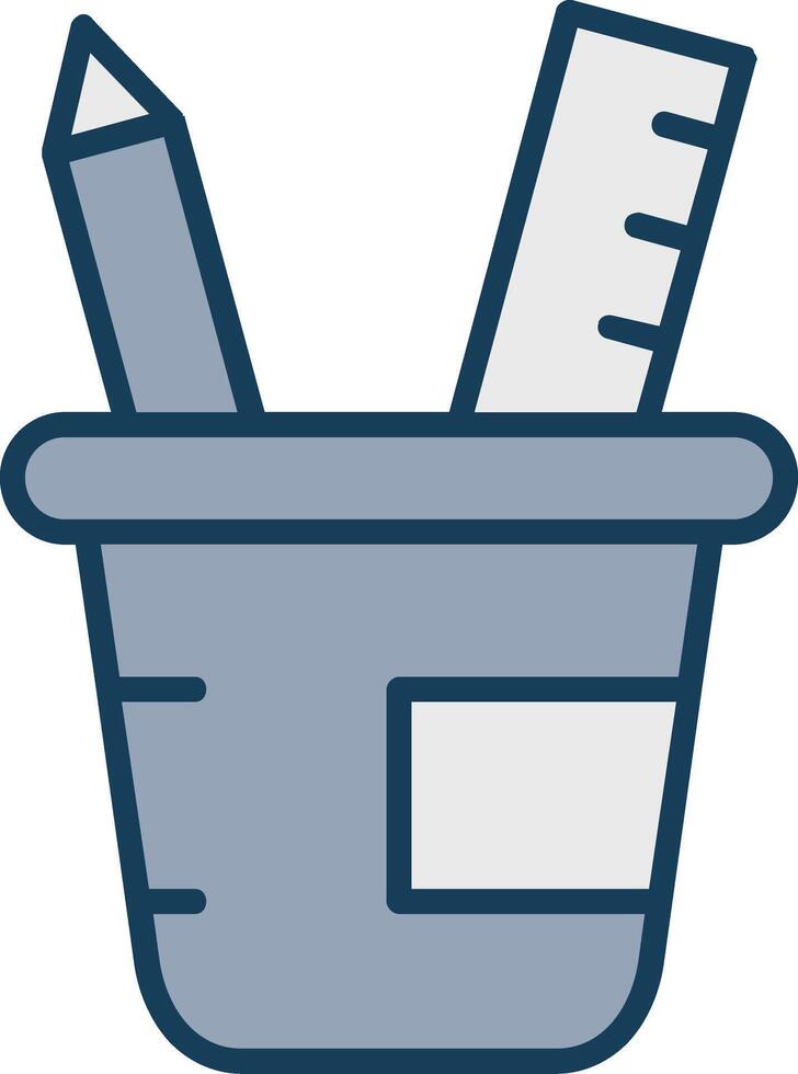 Box Line Filled Grey Icon vector