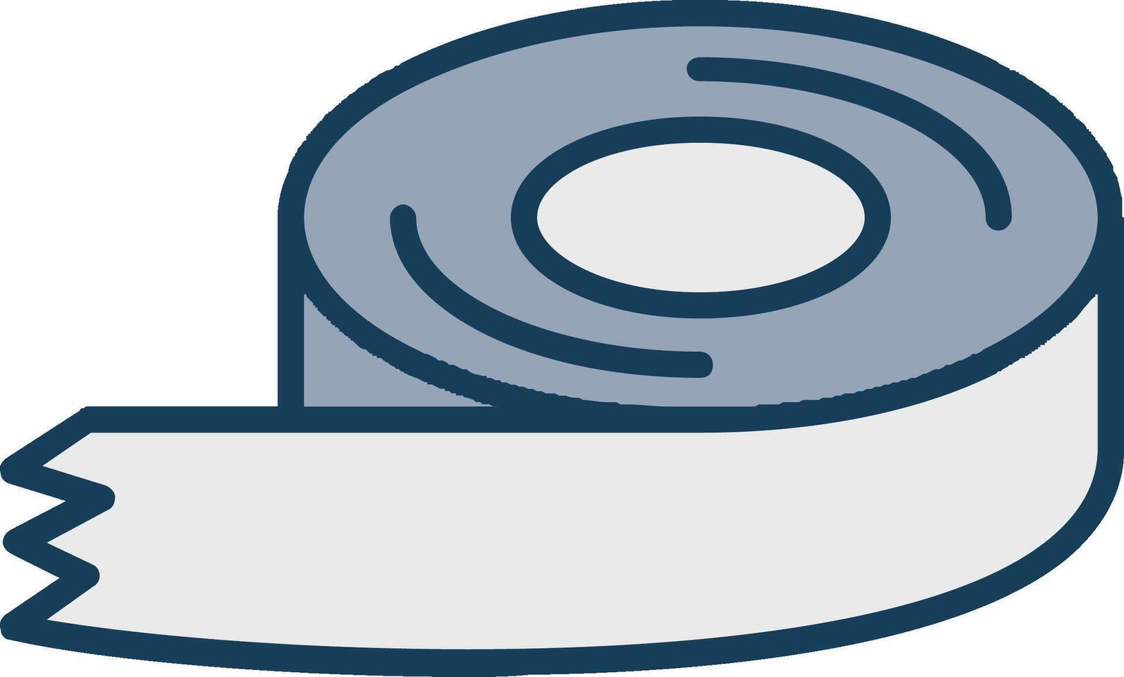 Tape Line Filled Grey Icon vector